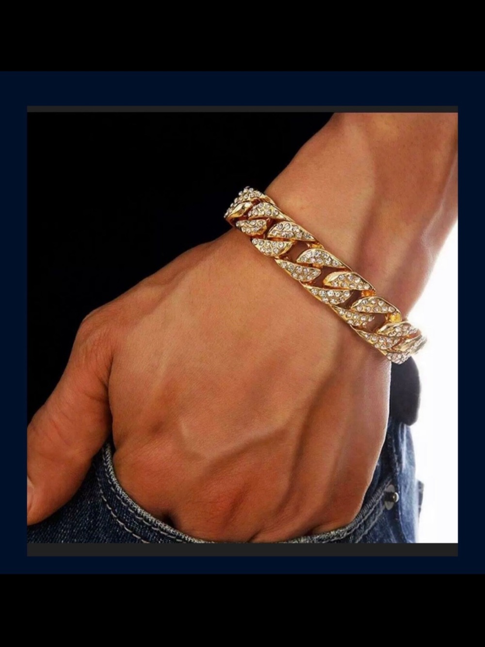 New Gold or Silver Iced Link Bracelet
